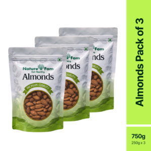 Naturefam Almonds Pack of 3x250g (750g)
