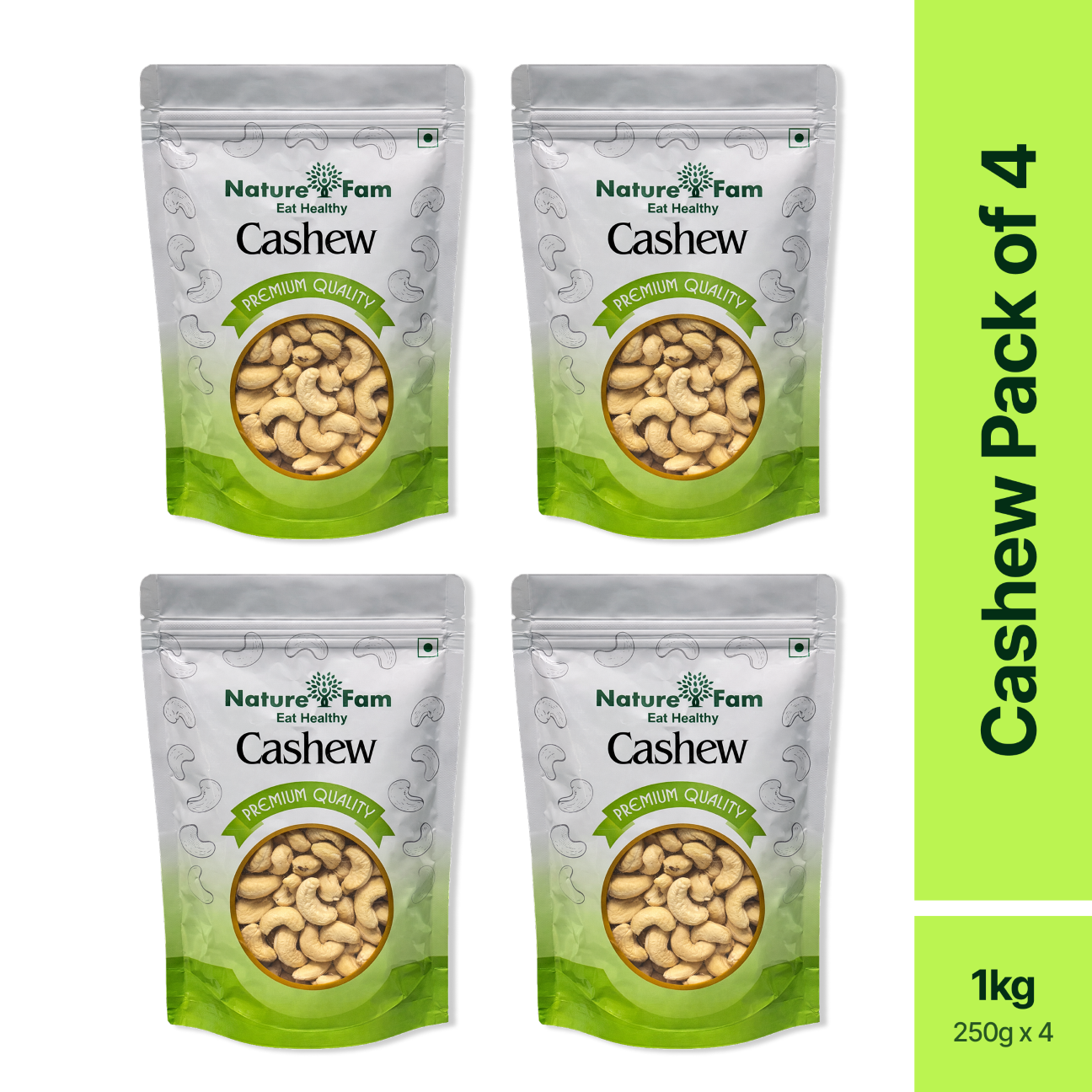 Naturefam Cashew Pack of 4x250g (1kg)