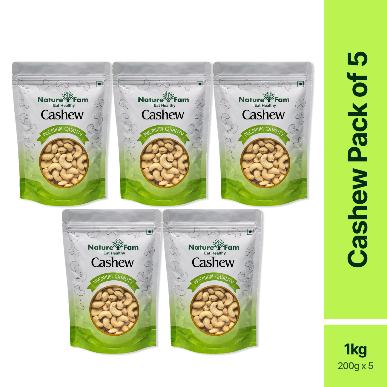 Naturefam Cashew Pack of 5x200g (1kg)