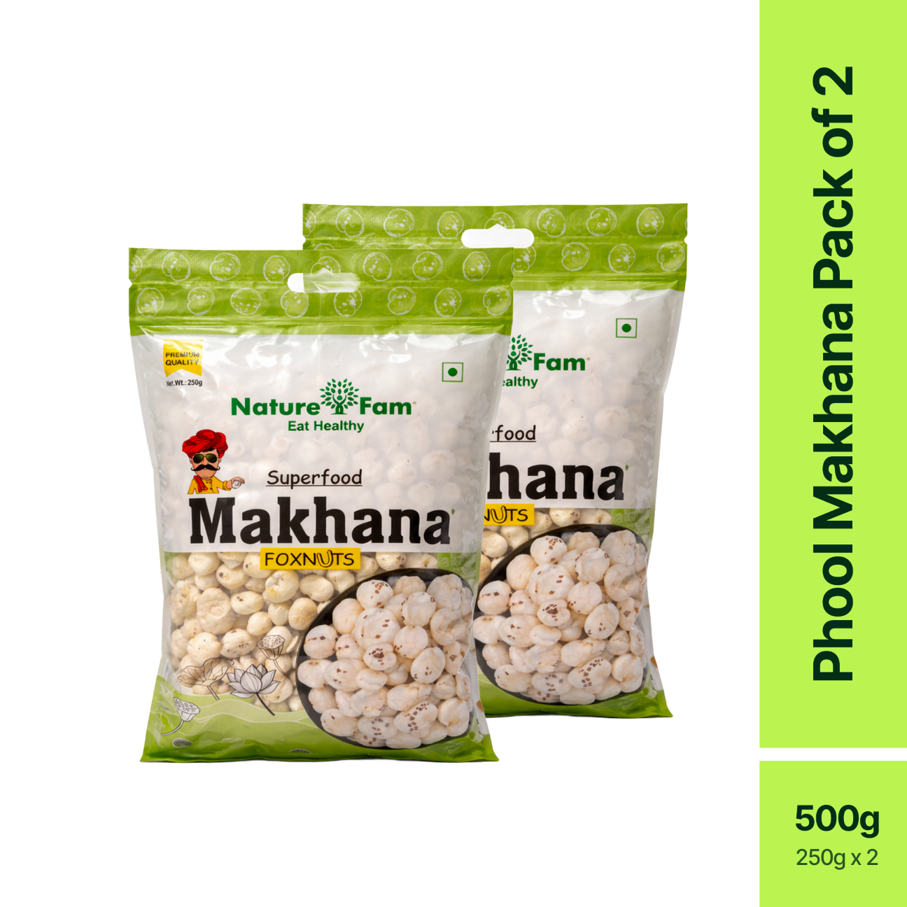 Naturefam Phool Makhana Pack of 2x250g (500g)