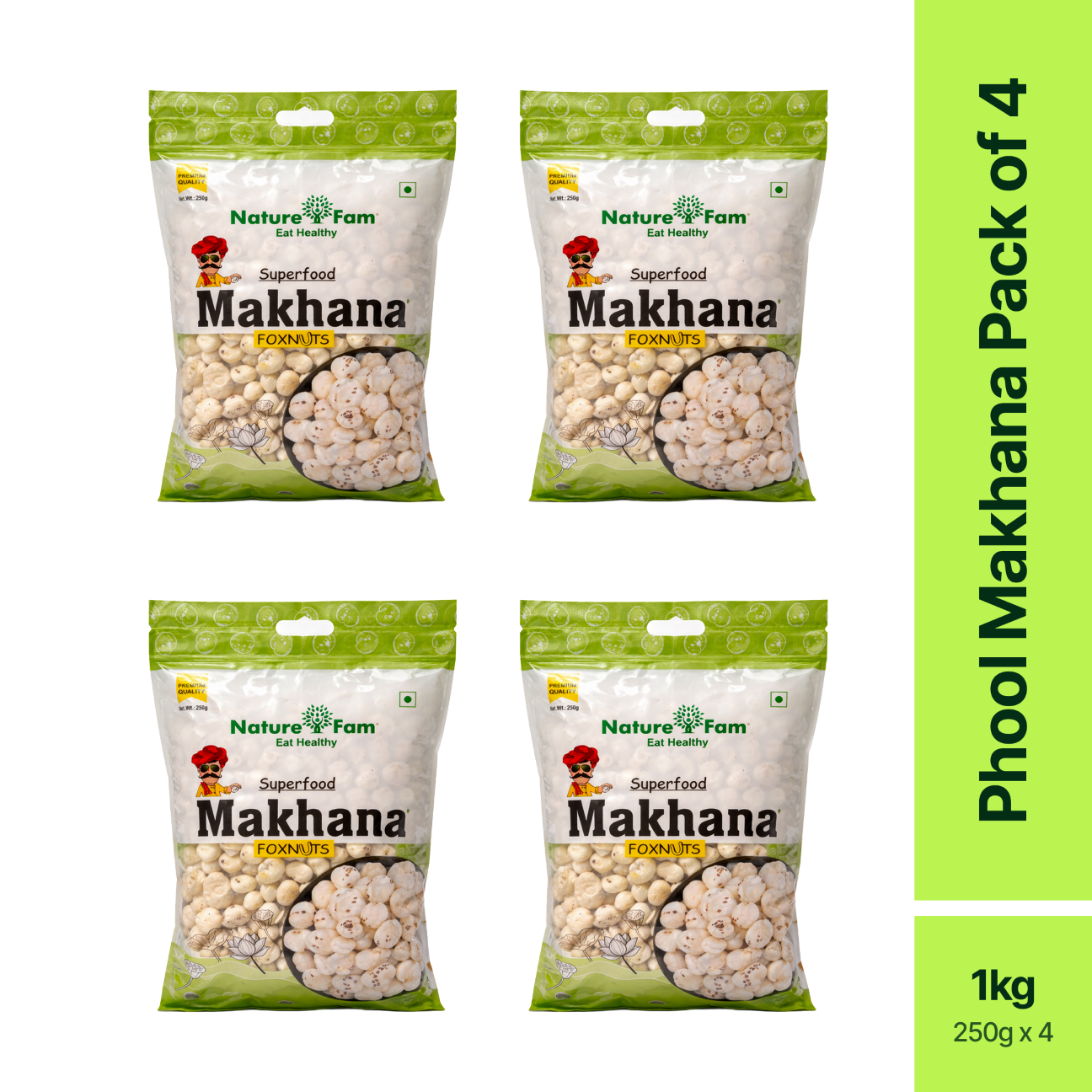 Naturefam Phool Makhana Pack of 4x250g (1kg)