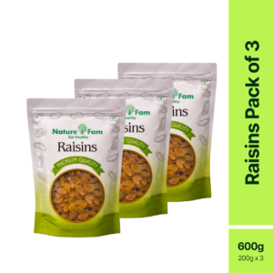 Naturefam Raisins Pack of 3x200g (600g)