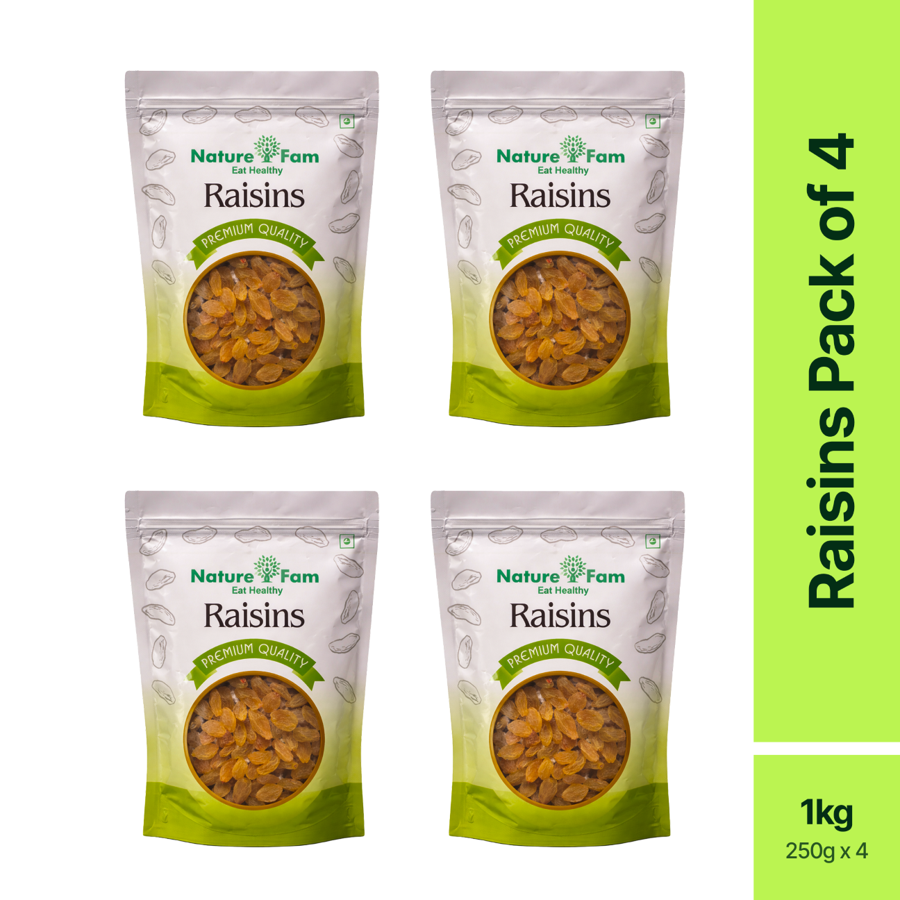 Naturefam Raisins Pack of 4x250g (1kg)