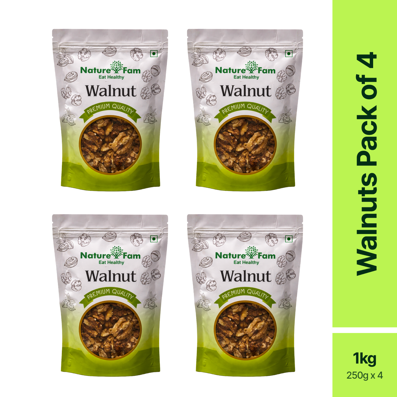 Naturefam Walnuts Pack of 4x250g (1kg)