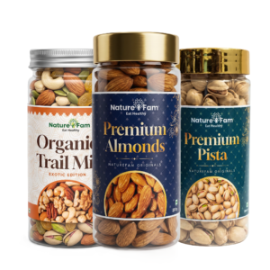 Naturefam Premium Tricolor Combo Nuts 600 gm | 200g x 3
